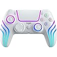Porodo Gaming PS4 Gamepad Controller with Cool Light Patterns - White