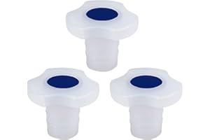 stonylab Tappi in Plastica, Confezione da 3 Tappi Universali per Laboratorio per Matracci Volumetrici e Imbuti Separatori con Giunto 24/40, Sigillatura Robusta per Vetreria da Laboratorio