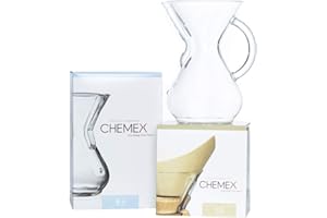 Chemex Bundle - 6 cup Glass Handle with 100 Filter Square