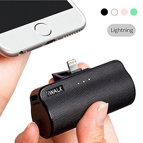 iWalk Portable Compact de 3300mAh Batterie Externe Chargeur avec Lightning Power Bank pour iPhone 5 6 7 8 Plus X Se