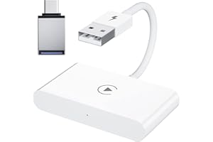 TENEVEAMO Adaptador CarPlay Inalámbrico Convierte CarPlay por Cable en Inalámbrico, para Coches con Carplay por Cable