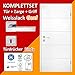 Produktbild Innentür Set GENF Drücker Linda BB Türblatt DIN Rechts 735x225x1985 mm Zarge 760-805x221-241x1972-2025 mm Zimmertür Komplettset Weißlack Tür in Weiß
