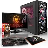 Fierce ATOM RGB Gaming PC Desktop Computer Bundle - Fast 3.5GHz Quad-Core Intel Core i5 7400, 1TB Hard Drive, 16GB of 2133MHz DDR4 RAM / Memory, NVIDIA GeForce GTX 1050 Ti 4GB, Gigabyte H110M-S2H Motherboard, CiT Dark Star RGB Case, HDMI, USB3, Wi - Fi, Perfect for Competitive Gaming, Operating System not included, Keyboard and Mouse, 24-Inch Monitor, Gaming Headset, 3 Year Warranty 908711