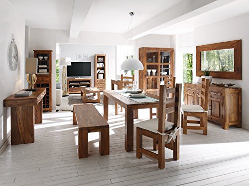massivum Spiegel Cubus 120x90x3 cm Palisander braun gewachst - 6