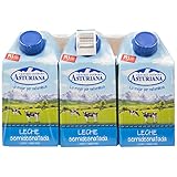 Semidesnatada Central Lechera Asturiana - Leche Semidesnatada Brik 0,5L (Pack 6)