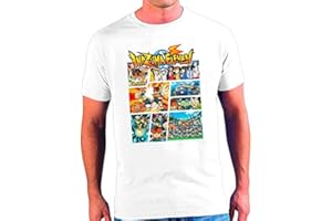 Mx Games Camiseta Inazuma Eleven (Tipo GTA) Blanca (Talla: Talla L Unisex Ancho/Largo [56cm/74cm] Aprox)