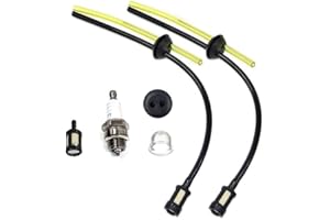 HURI 2x Universal Benzinfilter kit Benzinschlauch Dichtung Zündkerze für Freischneider Trimmer Mower Motorsense Heckenschere Hochentaster