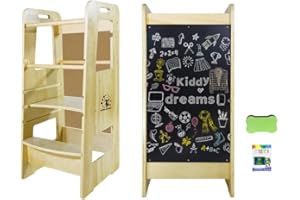 Kiddy dreams Torre di Apprendimento per Bambini Sgabello da cucina per bambini learning tower montessori con ripiani regolabili