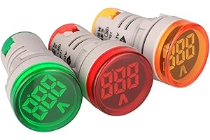 Gebildet Display Della Tensione CA da 22mm Display a LED Digitale Voltmetro Monitor del Misuratore di Tensione CA 60V-500V 110V 220V 380V Rilevatore di Tensione Verde Rosso Giallo Indicatore