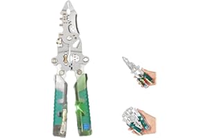 HADAVAKA Neue Elektrikerzange, Klappbarer Stylus-schraubendreher, Abisolierzange, Abisolierzange Mit Spannungsprüfer Und Rutschfestem Griff, Zum Trennen, Schneiden Und Einhängen Von Kabeln (B)