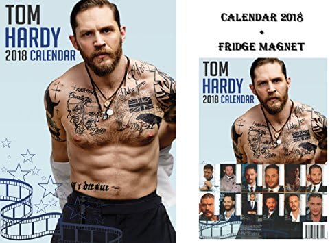 TOM HARDY CALENDAR 2018 + TOM HARDY FRIDGE MAGNET