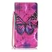 Produktbild Nancen Huawei P8 Lite / P8 Mini (5 Zoll) Hülle Case Handyhülle Brieftasche Etui Lederhülle Schutzhülle Abdeckung Bookstyle Klappcase mit 2 Kartenslots 1 Wallet Tasche Handgelenk Seil Magnetverschluss Bracket-Funktion Full Silikon Weich Innenschale Gemaltes Muster [Schwarzer Schmetterling]