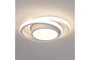 Comely - Plafoniera LED rotonda da Soffitto, bianca, potenza di 32W 2350-2400LM, con design creativo e moderno. Luce Naturale 4500K, adatta ad soggiorno, cucina, bagno, camera da letto o corridoio