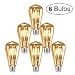 Produktbild Edison LED Glühbirne, isimsus Retro Glühbirne Warmweiß E27 Antike Glühbirne 40W Vintage Edison Glühbirne LED Filament Dekorative Glühbirne Ideal für Nostalgie und Retro Beleuchtung - 6 Stück