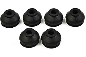GETDOUBLERICH 6 piezas de botas de polvo de rótula, universal multipaquete de botas de goma de junta de bola de dirección extremo de barra de acoplamiento cubierta de goma