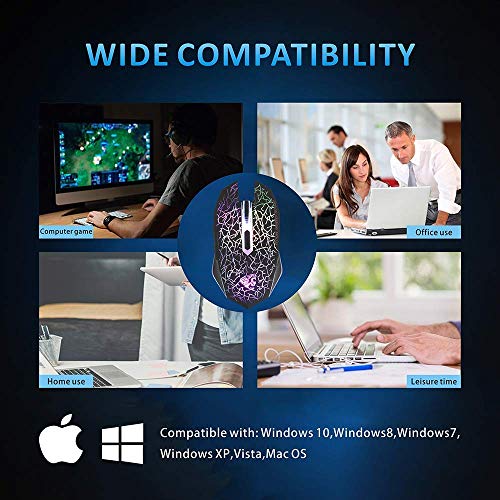 M2 Inal  mbrico Rat  n  Recargable con Silencioso Rat  n   ptico Gaming Wireless Mouse con receptor nano 6 Botones para Ordenador Mac Notebook Desktop Laptop