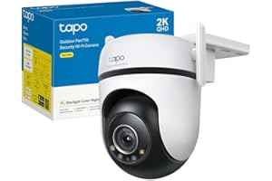 Tapo 2K 4MP Telecamera WiFi Esterno Visione Notturna a Colori Starlight, PTZ 360°, IP66, Connettività WiFi/Ethernet, Rilevamenti Smart AI, Tracciamento Intelligente, Allarme Sonoro e Luminoso, C52A