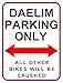 Produktbild Daelim Parking Only Funny Parking Signs 20,3 x 30,5 cm Yard Dekorative Aluminium Schilder für draußen Home Metall Motorrad Parking Wand Schild