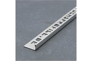 FUCHS DESIGN Fuchs PREMIUM profilé pour carrelage 9 mm équerre pour acier inox V2A dans brossé 1 x 2,5 m