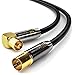 Price comparison product image deleyCON TV Antenna Cable 15m (49.22 ft.) Coaxial Cable Gold-plated connector 1x 90° angle 1x straight Metal Connector UltraHD FullHD HDTV - Black