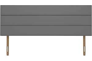 SANA SLEEP Dublin Naple Suede HeadBoard - Luxury 20" Upholstered Design for Divan Beds - Multiple Fabric Options for Bedroom and Hotel Furniture- 4FT6 Double - Grey