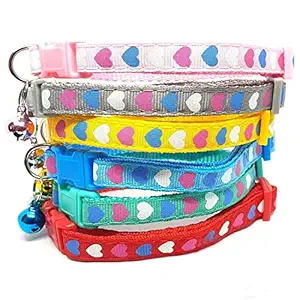 Pets Empire 2 Pcs Adjustable Pet Collar Bell Small Pet Cat Dog Puppy Colorful Collars- Color May Vary