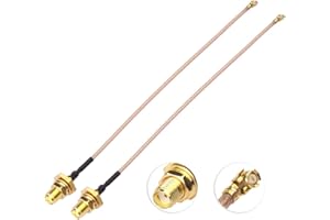 Superbat Cavo U.fl IPX IPEX Mini PCI a SMA Bulkhead O-Ring Femmina, Cavo a Basso Perdita (RG178 15cm) per Router WLAN, Schede Mini PCIe, Estensione di Rete Pigtail, Ripetitori WiFi WAN e Antenne.