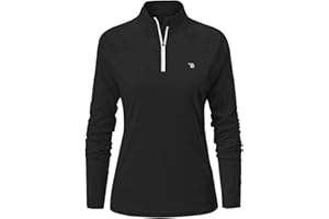 YSENTO Women's Long Sleeve 1/4 Zip Running Sports Tops Golf Shirts - Turquoise - Medium