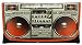 Produktbild GYD Tabaktasche Drehertasch Tabak All-in-One Tasche RETRO Mot. Ghettoblaster - Orange