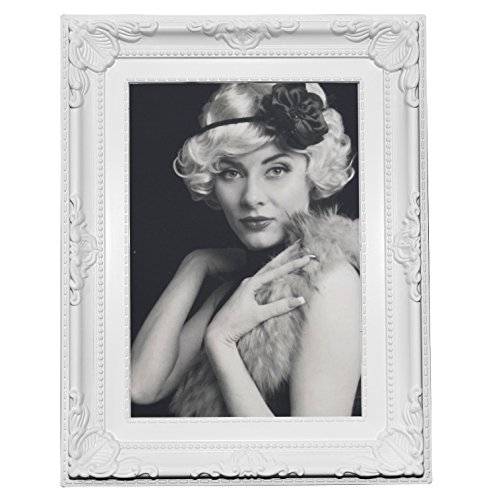 Bilderrahmen Foto Galerie Bild Rahmen Bilder Collage Barock 6 Farben in 5 Größen (Weiß - 2