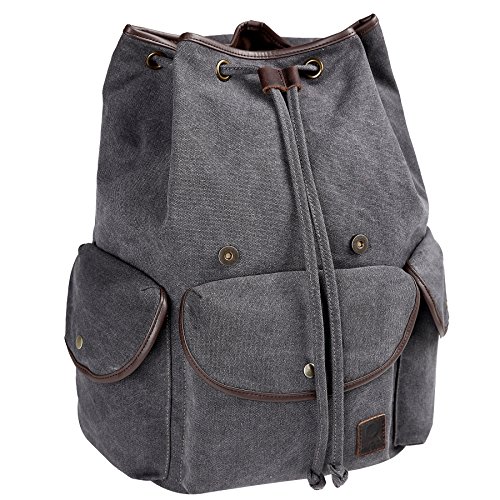 bupell Urban Daypacker XL - Vintage Canvas Rucksack Backpack f  r Schule  Uni  Arbeit  Freizeit