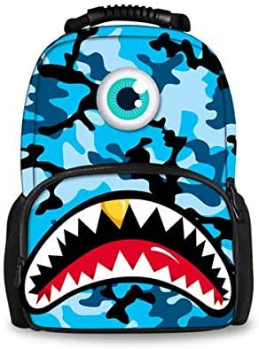OOGUOSHENG Zaini Stampa 3D Dente Di Squalo Zaino Per Ragazzi Borse Per Zaini  Da Viaggio A Grande Capacità Per Adolescenti - 3 : Amazon.it: Valigeria