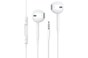 UCGOU Auriculares intrauditivos Auriculares con Cable con micrófono Jack de 3,5 mm,con micrófono Control de Volumen Auriculares estéreo de Alta fidelidad,compatibles con Samsung/iPhone/iPad/Android/PC/MP4