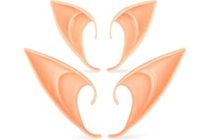 ANNCHILIO Cosplay Elfenohren Halloween Elf Ears Partydekorationen Zubehör Elfen Kostüm Elfenohren Schmuck