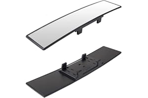 Westspark Car Rear View Mirror Interior, Clip on Wide Angle Rear View Mirror Middle for Car, Panoramic Convex Rearview Mirror