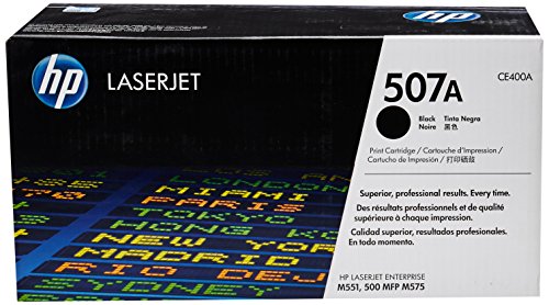 HP 507A (CE400A) Schwarz Original Toner für HP Laserjet Enterprise M551, Color M575, Pro 570