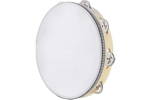 Wanjorlay Tambourin 10 Pouces Hand Drum Bell Tambourin Jingles Percussion Musical Educational Instrument For Adults