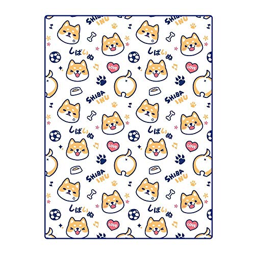 RXDZ Cute Shiba Inu Micro Fleece Soft Blanket Throw Blanket