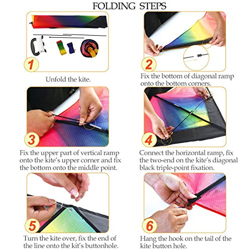 BESTOYARD Rainbow Kite for Kids and Adults Easy Flyer Kite for Outdoor Games Activities with String reviews BESTOYARD Rainbow Kite for Kids and Adults Easy Flyer Kite for Outdoor Games Activities with String
