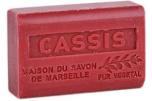 LA MAISON DU SAVON DE MARSEILLE Savon De Marseille Cassis Au Beurre De Karité Artisanal Pure Bio 100% Naturel Hydratant Pour Corps Et Visage 125g