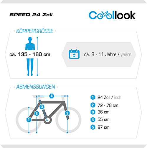 24 Zoll Speed EU-PRODUKT Fully Jugend Fahrrad jungenfahrrad Rad Bike Cycling Damenfahrrad Kinderfahrrad Kinderrad Full Suspension Mädchenfahrrad Mountainbike MTB SHIMANO, Rahmen 31 cm, 18-GANG - 3