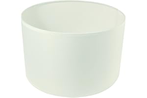 Rayher Hobby 2308302 Abat-jour, rond, diamètre 25 cm, hauteur 15 cm, 100 % polyester, pour lampe à poser ou à suspendre, également à peindre et à coller, blanc