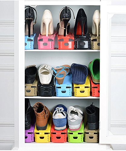 Gaorui creative Plastic Schuheregal Platz sparen verstellbar Folding ein Paar Schuhe platziert - 2