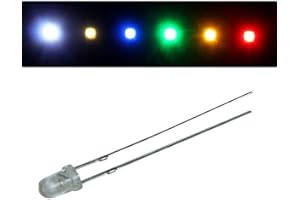 LUMONIC 50x Superbright LEDs 3mm Warm White 3000K 20mA 3,2V 4000…6000mcd 30° Conventional LED