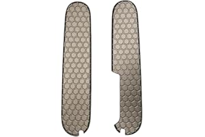 Aibote 1 Pair Titanium Alloy Handle Scales Handles Patch DIY Tool Replacement Grips Fit for 91mm Victorinox Swiss Army knife (D)
