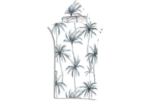 LOMTRATS Szybkoschnące ponczo surfingowe, ręcznik owijany, szlafrok, bluza z kapturem dla dorosłych mężczyzn, kobiet lub rodzin, mikrofibra, pływanie, plaża, surfing, nurkowanie, kąpiel w domu