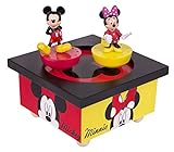 Caja de música de madera pintada a mano