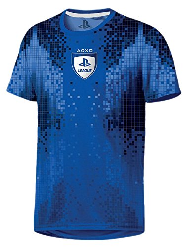 Preisvergleich Produktbild PlayStation - League 8-Bit Herren T-Shirt - Blau, Große:L