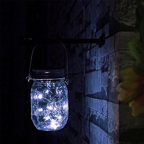 Mason Jar Lights, 10 LED White Solar Fairy Lights(White)