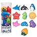 Kids Water Bath Squirties Animals Bathtime Squirter Rubber Fun Set in Tub Childs